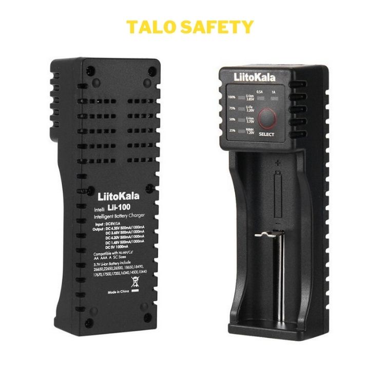 Bộ Sạc Pin chính hãng Liitokala Lii-100, sạc nhiều loại Pin 26650, 22650, 18650, 21700, 18350, 17670, NiMH/NiCd 1.2V: