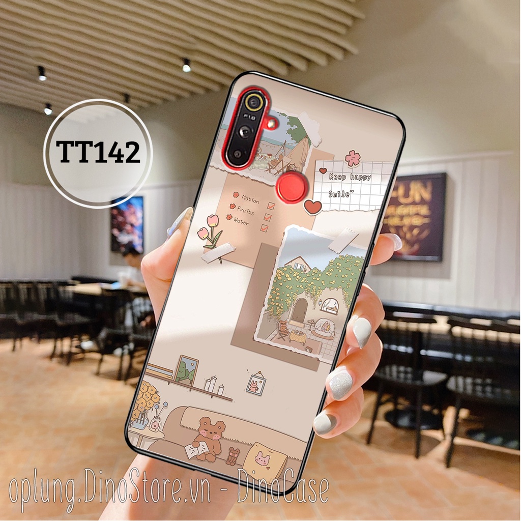 Ốp lưng Realme 5/5i/C3 - Reame 5 Pro - Realme 6/6Pro - Ốp Realme cứng viền silicon in hình vintage nhẹ nhàng dễ thương.