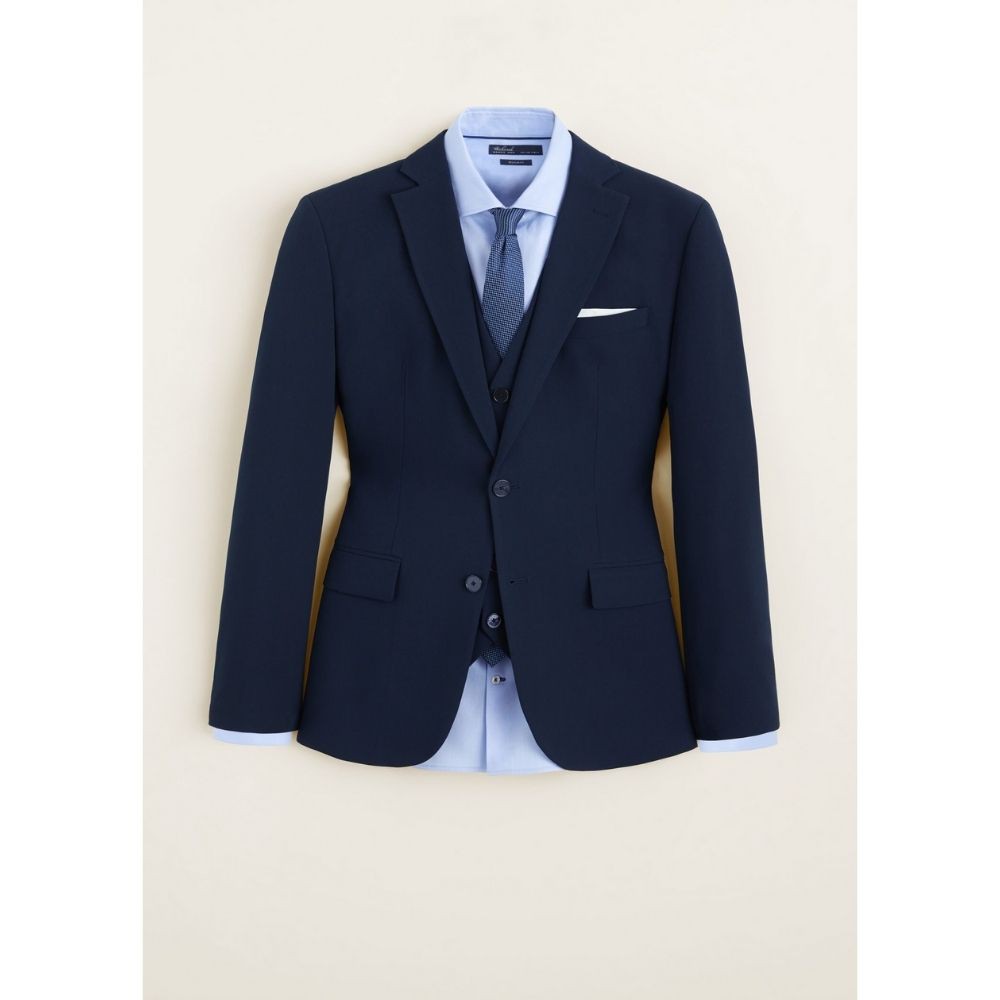 Áo khoác blazer nam trơn tay dài lịch lãm Mango Brasilia – 43000493