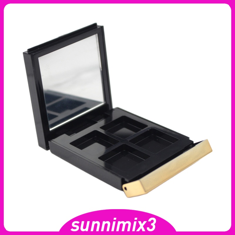 [Kayla Computing Shop] 4Grids DIY Eyeshadow Box Cosmetics Palette & Mirror Travel for Women Girls