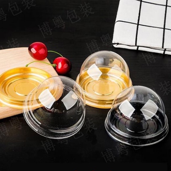 Hộp nhựa nắp cầu XY68 đế vàng 6x6x5cm - set 10 cái
