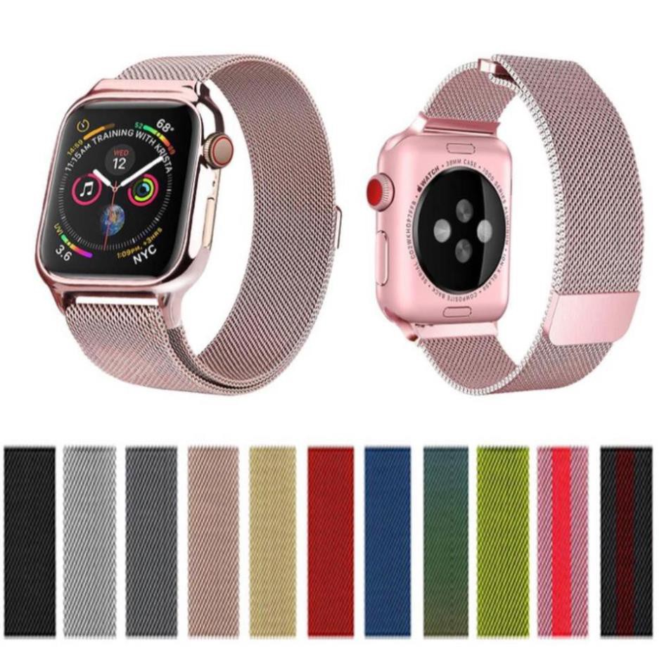 HỘP ĐỰNG  Dây Đeo Apple Watch Thép Không Gỉ - Khóa Nam Châm dành cho Apple Watch Series 1/2/3/4/5 - Và T500/W26/W46/HW12