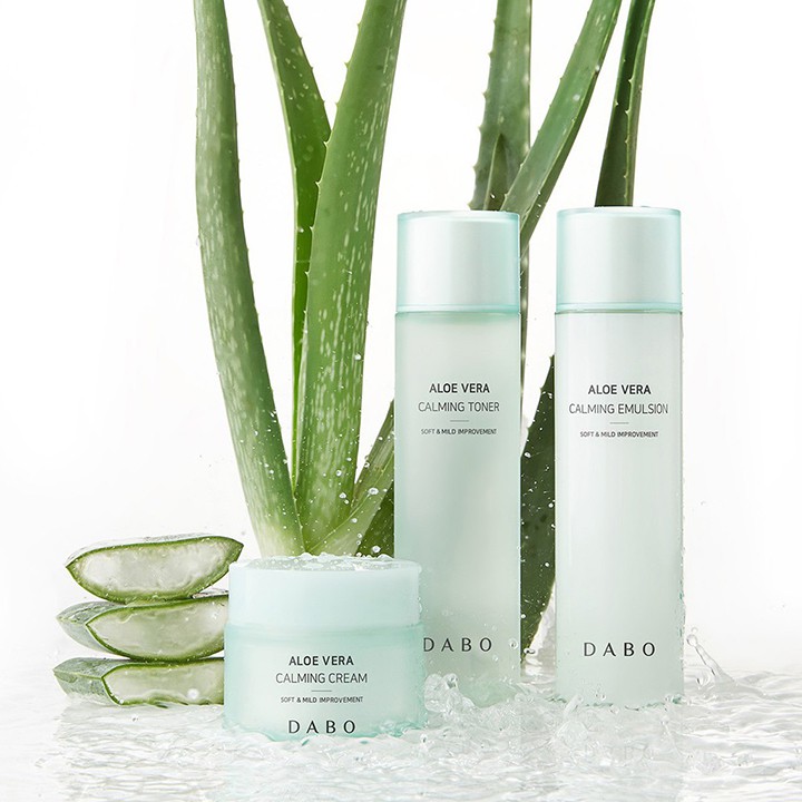 Nước Hoa hồng Lô Hội Cao Cấp Dưỡng ẩm , Trắng Da , Làm mờ vết nám DABO ALOEVERA CALMING TONER - Hàng Chính Hãng