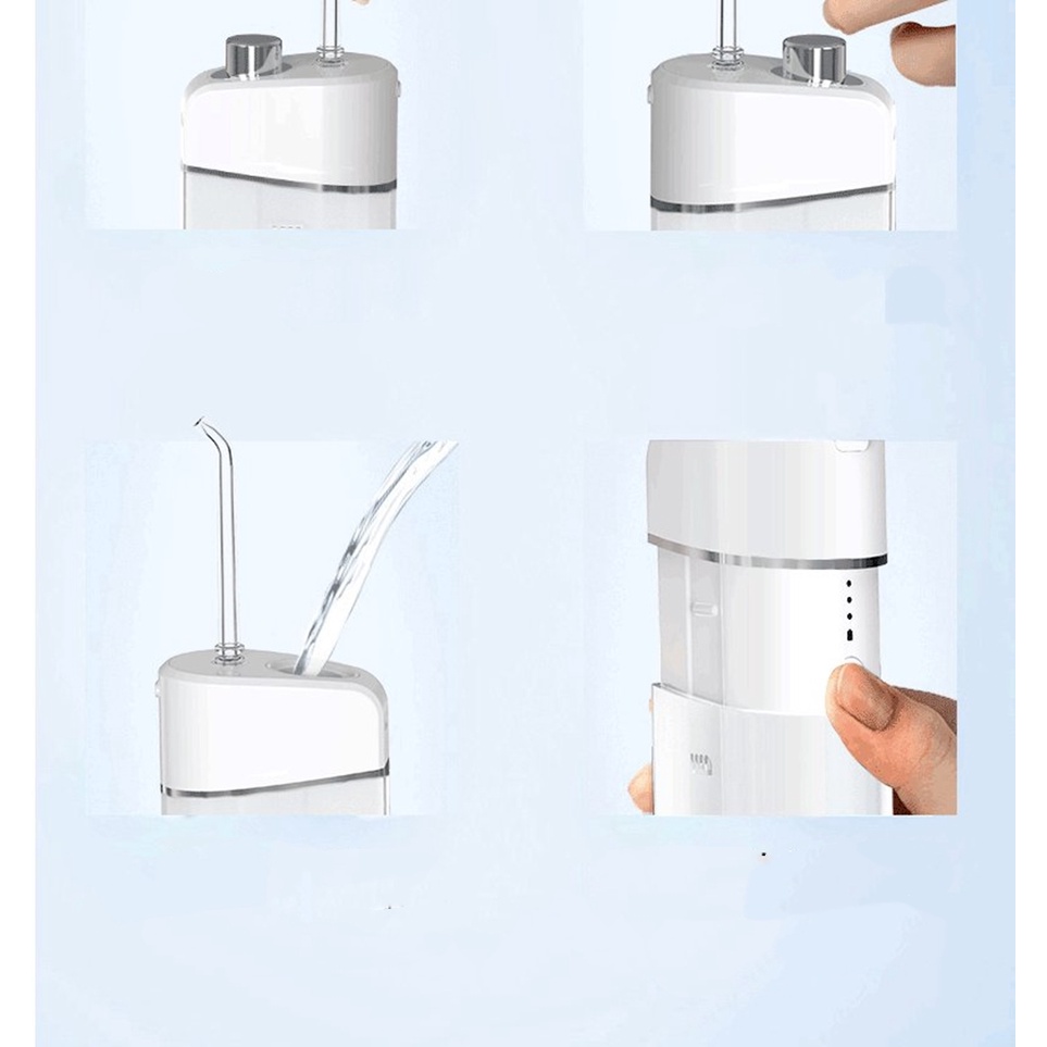 Máy tăm nước du lịch dạng rút,máy tăm nước công suất lớn tặng kèm 7 đầu tăm BH 12 THÁNG