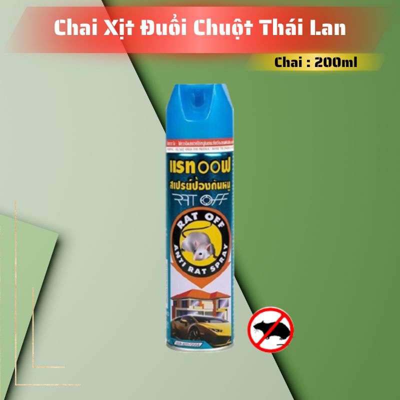Chai Xịt Đuổi Chuột RAT OFF ANTI RAT SPRAY 200ml - Thái Lan