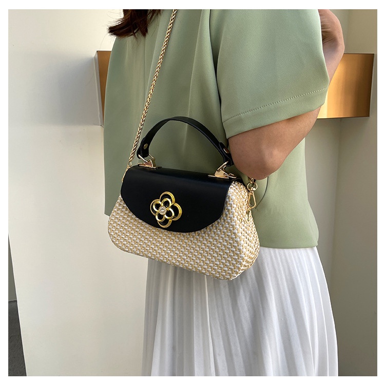 Túi Cói JASMIN NOIR Bằng Rơm Thời Trang Dành Cho Nữ