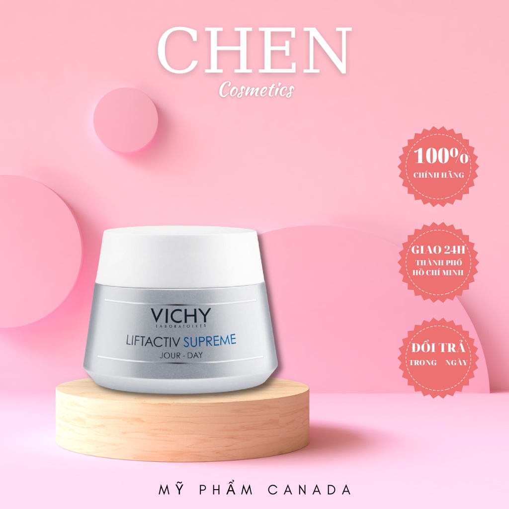 Kem dưỡng chống lão hóa Vichy Liftactiv Supreme, kem dưỡng ẩm ngừa nếp nhăn cho ban ngày 50ml