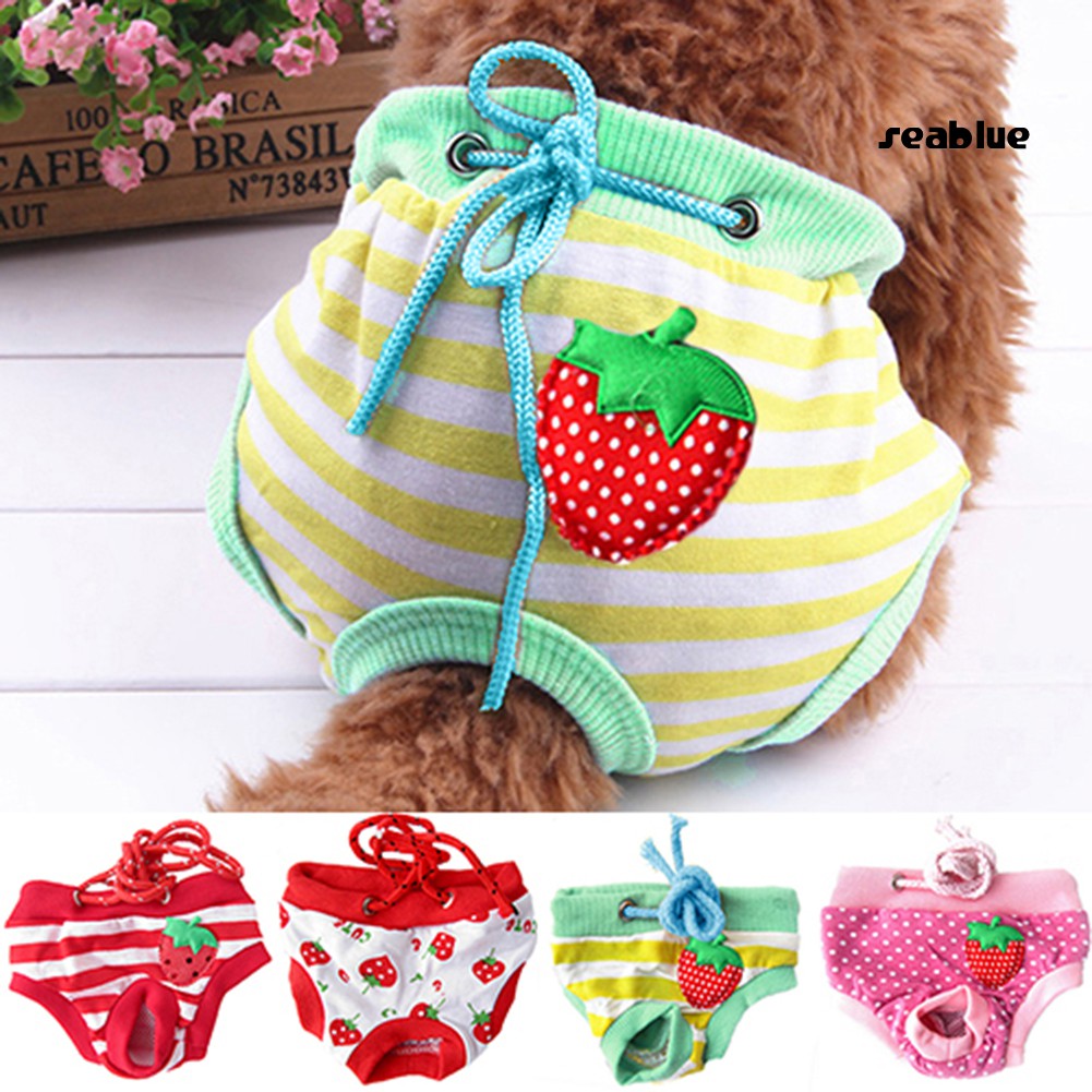 Quần tã sinh lý vệ sinh kiểu ngắn size M/L/XL họa tiết dễ thương cho cún