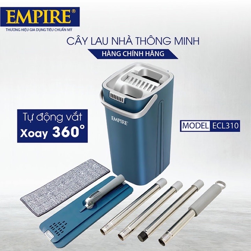 Cây lau nhà thông minh tự vắt EMPIRE ECL310, xoay 360•