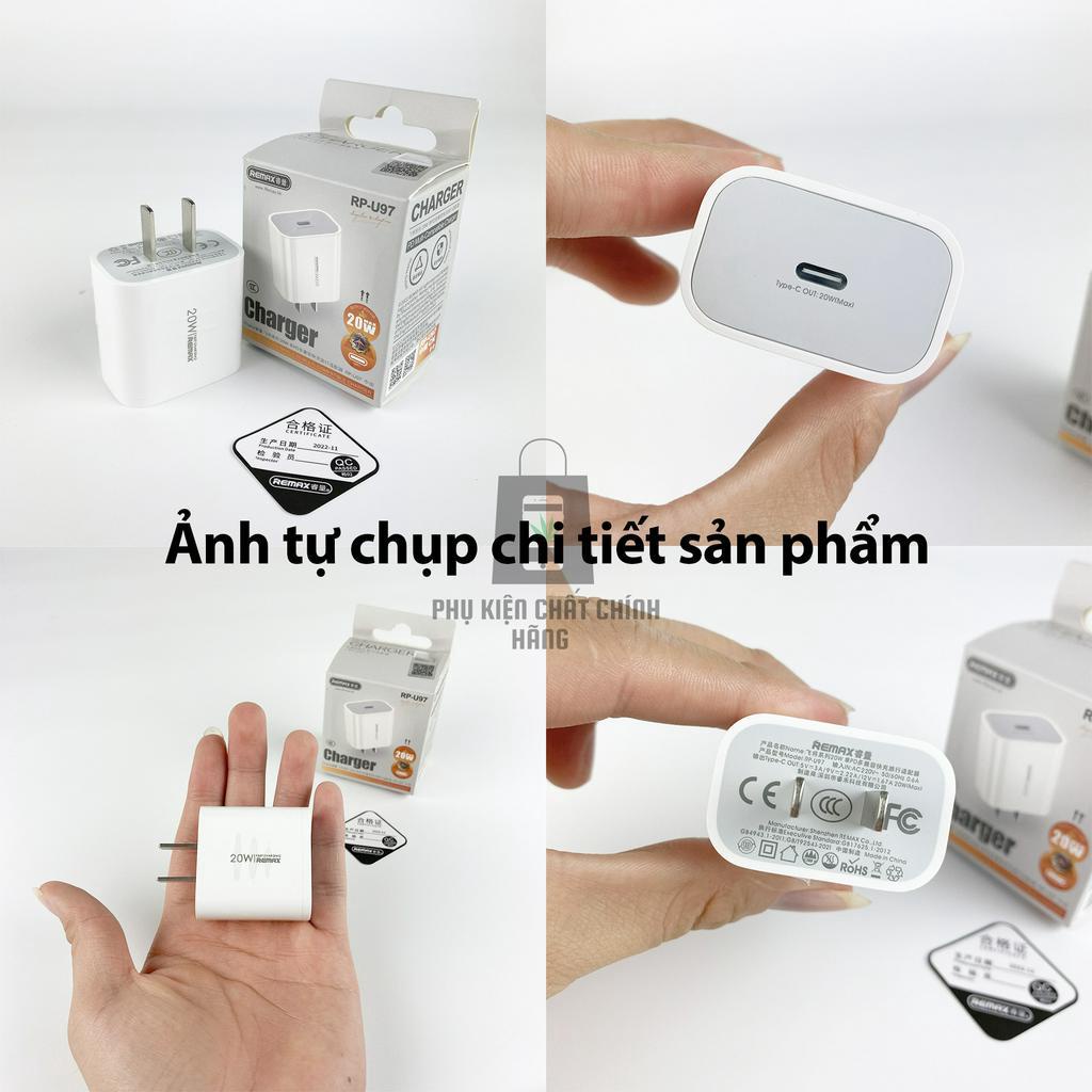 Củ Sạc Nhanh PD 20W RP-U97 - Sạc Nhanh 20W Nhỏ Gọn Cho Các Dòng Máy iP và Androi - BH 12 tháng.