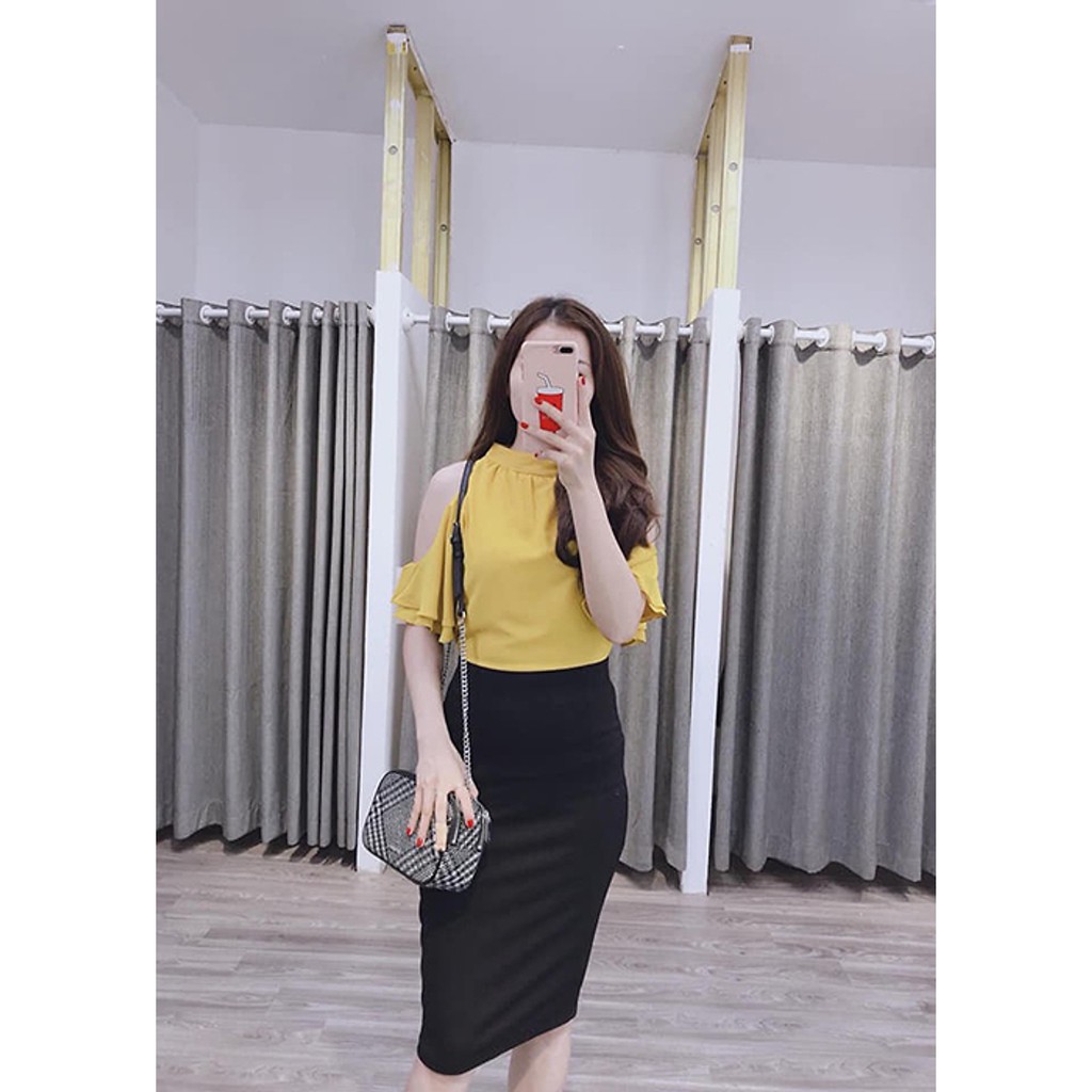 CHÂN VÁY BÚT CHÌ DÀI QUA GỐI CỰC ĐẸP