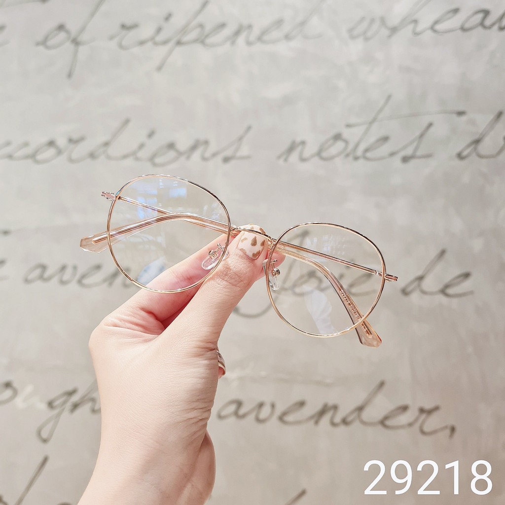 Gọng kính cận nam nữ Lilyeyewear mắt tròn kim loại thanh mảnh nhẹ nhàng thời tran 29218 | BigBuy360 - bigbuy360.vn