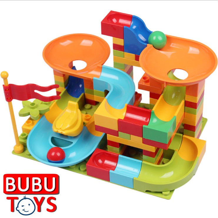 [Mã LIFETOYS1 giảm 30K đơn 99K] Bộ thả bi, xếp hình thả bi, đồ chơi lắp ráp 101 miếng loại to tương thích lego duplo.