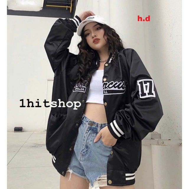 Áo khoác bomber 17 có ảnh thật spChất gió mềmhàng 1 lớp cổ, tay áo và gấu áo có bo dệt xịnfreesize 50kgphong cách h