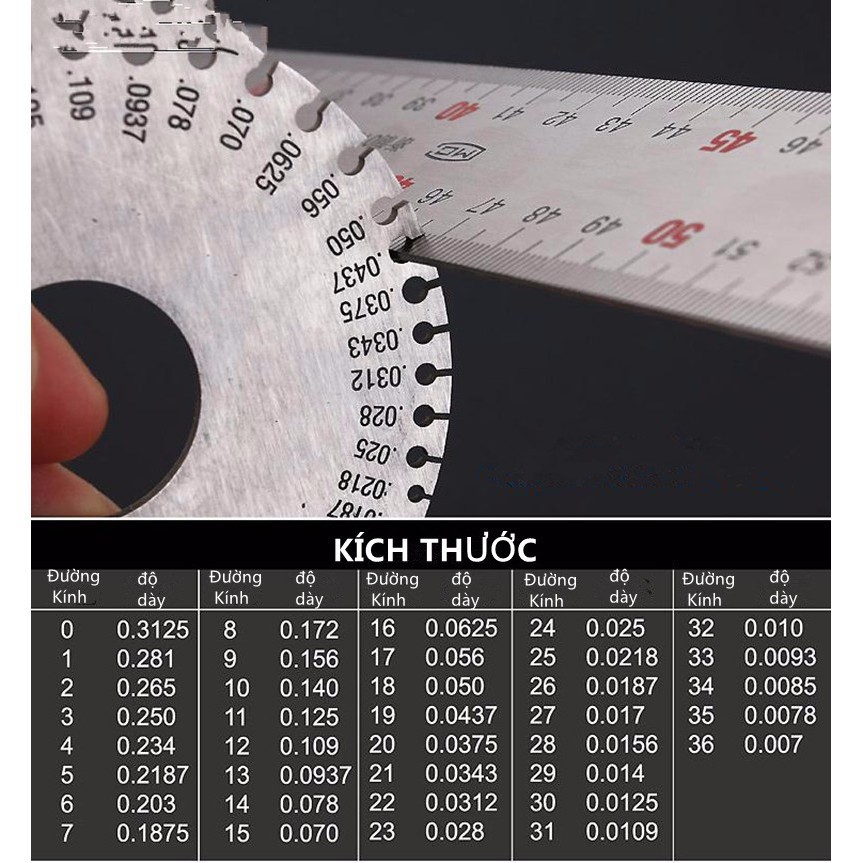 Thước đo đường kính dây 0-36mm