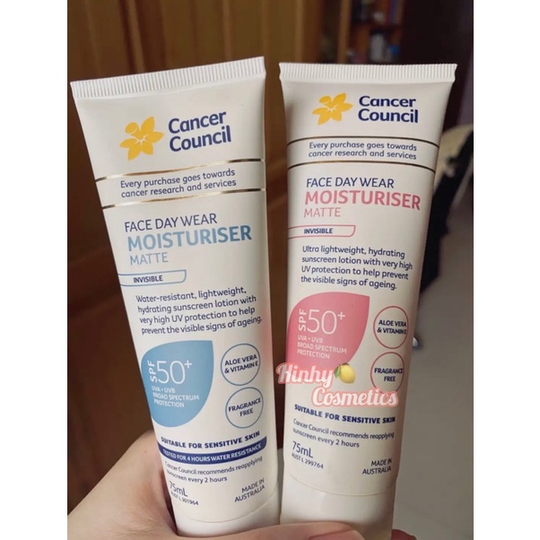 Kem chống nắng dành cho Da mặt hàng ngày Cancer Council Face Day Wear SPF 50+/ PA ++++