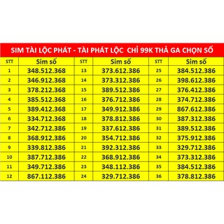 Thông báo khẩn sả sim viettel 99k/sim