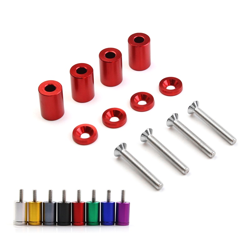 Bộ Phụ Kiện Vòng Đệm Nâng Nắp Capo Xe Hơi Turbo Động Cơ Màu Đỏ 1 6mm