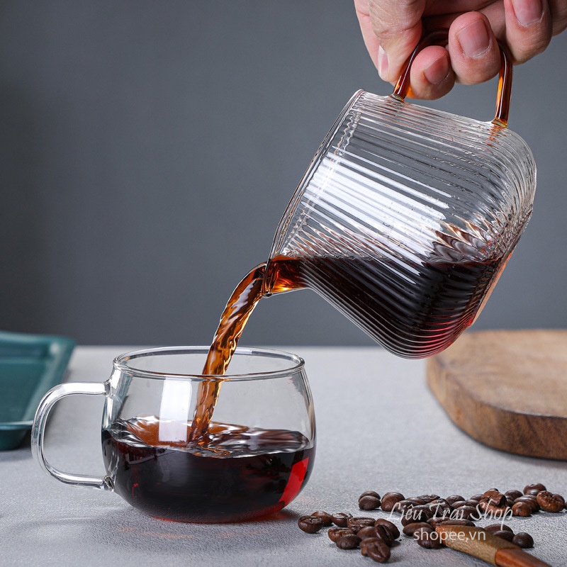 Bình chia cà phê vân dọc bình đựng cafe coffee server