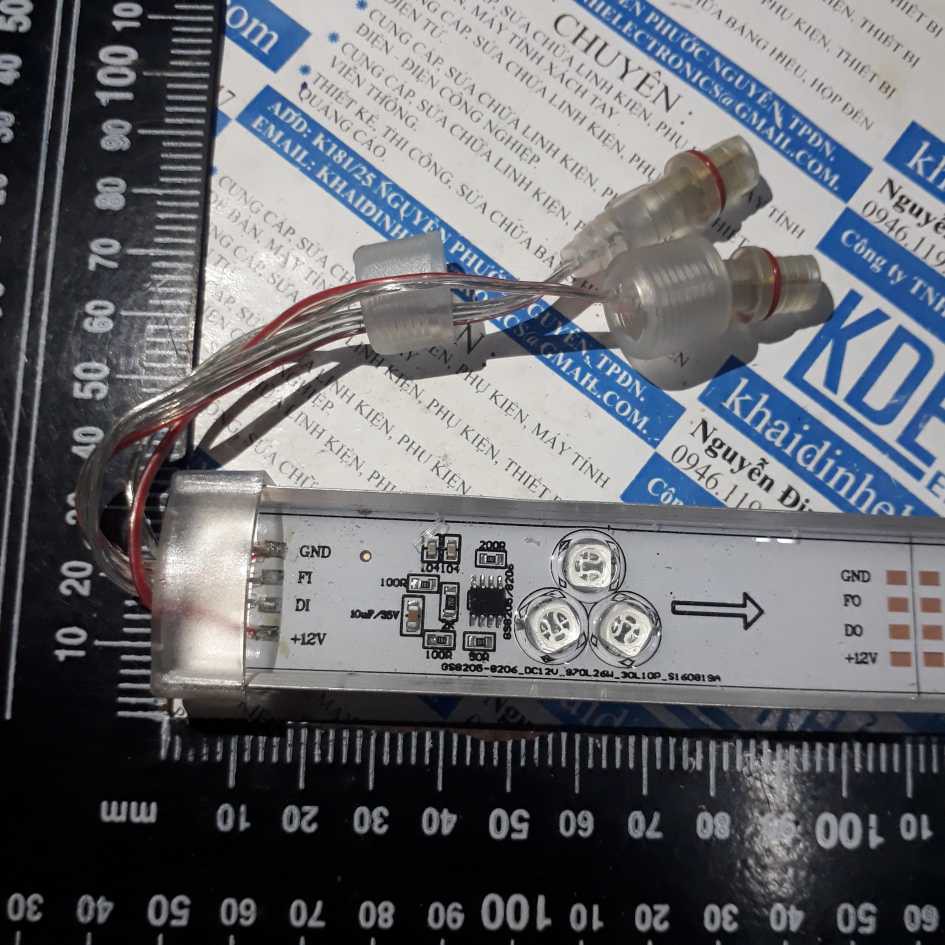 led thanh nhôm ngoài trời FULL màu KDE4, 12V, 1m, 3cm kde2688
