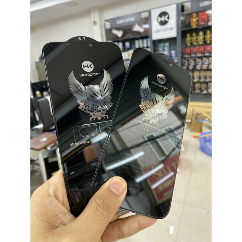 (6-13 Pro max,14 pro max)_Kính cường lực kingkong wK chống nhìn trộm không hộp