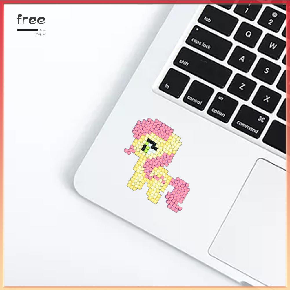 Bộ 6 tranh đính đá mini nhiều màu sắc hình ngựa pony trang trí cốc/điện thoại/sách DIY
