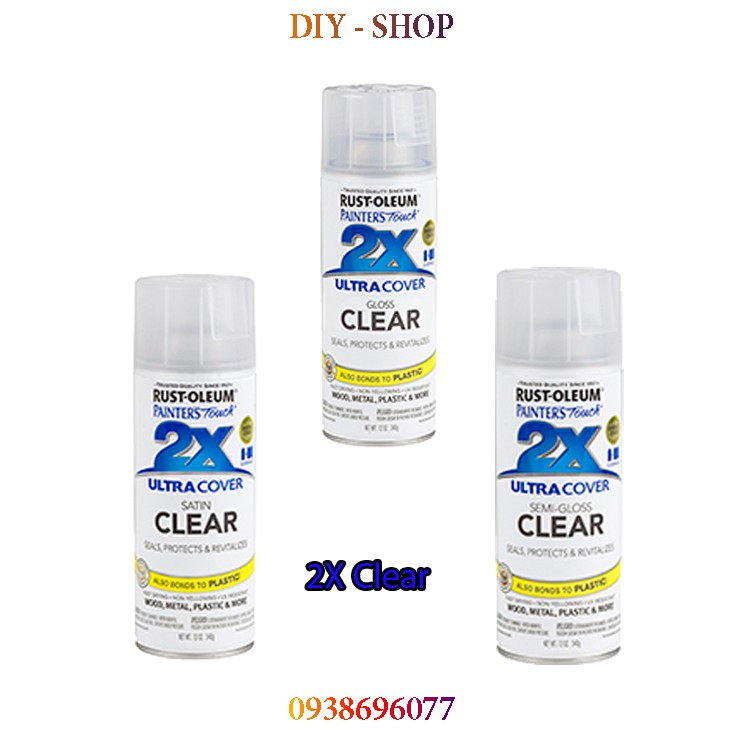 Sơn xịt mờ màu Trong - 2X Ultra Cover Clear Spray ( Sơn phủ làm mờ cao cấp đến từ Mỹ )