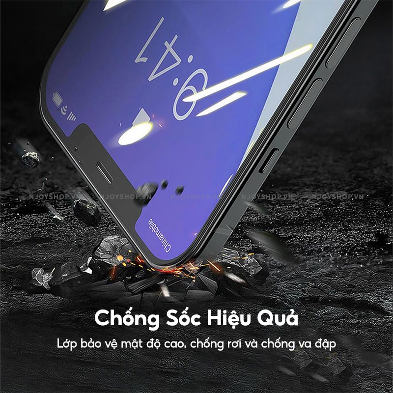 Kính Cường Lực Autofit Kèm Khung Hỗ Trợ Tự Dán Trong 30s Chống Trầy Xước Cho iPhone 11 12 13 14 15 Pro Max Njoyshop