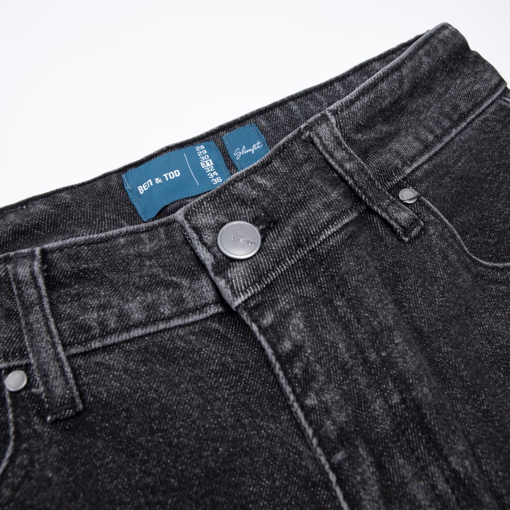 Quần jean nam BEN &amp; TOD SL2141BB010 trơn đơn giản, co giãn 4 chiều, cao cấp, dày dặn