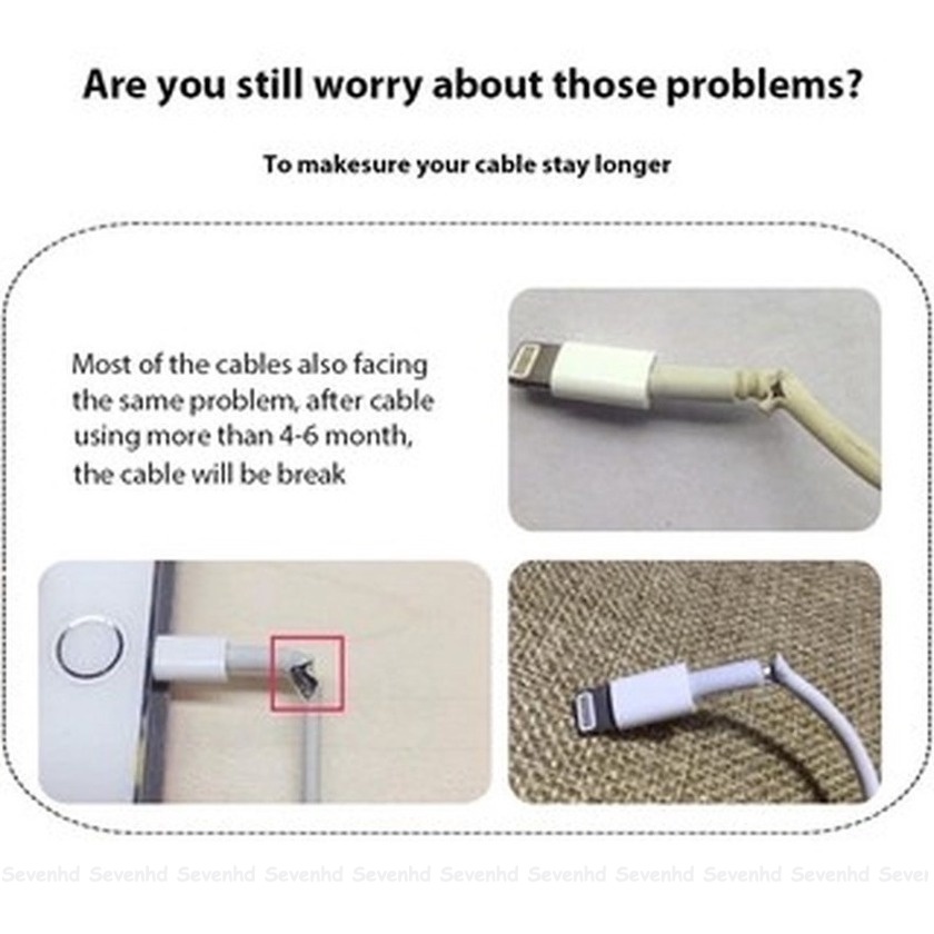 Dây xoắn 50cm quấn bảo vệ dây cáp sạc USB