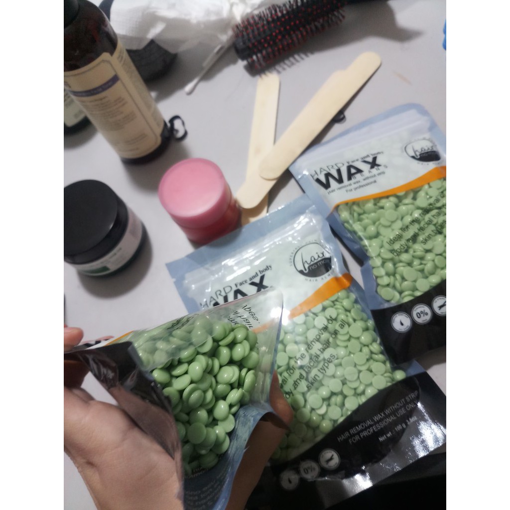 SÁP WAX LÔNG NÓNG HẠT ĐẬU HARD WAX BEAN 100g  Cao Cấp Professional High End Waxing Brand 100g Tặng KÈM QUE WAX GỖ | BigBuy360 - bigbuy360.vn