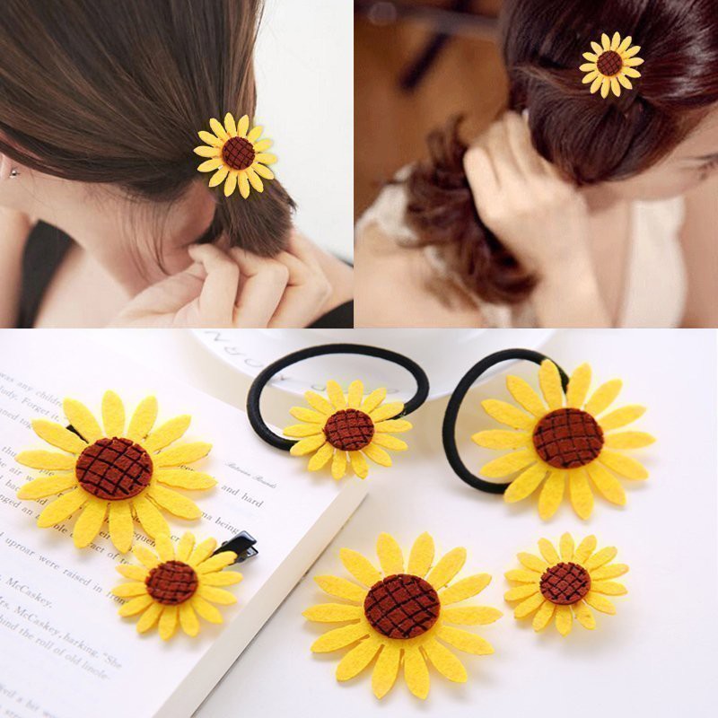buộc tóc hoa hướng dương