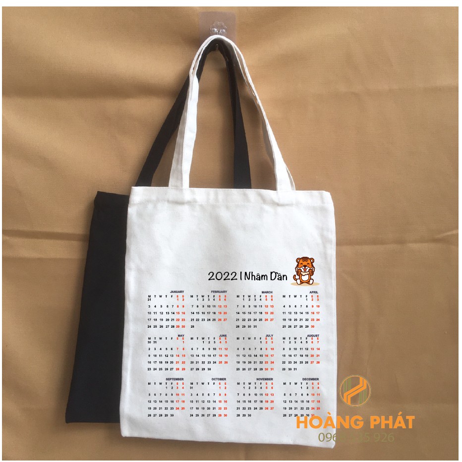 Túi vải canvas poly dùng cho in nhiệt đẹp không khóa