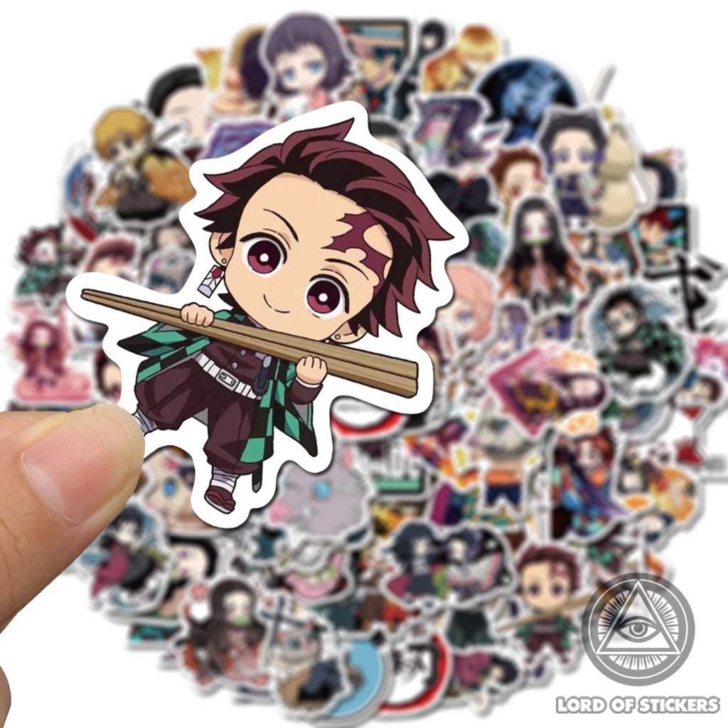 Set 100 Hình Dán Demon Slayer Nhân Vật Truyện Tranh Kimetsu No Yaiba Anime Manga Sticker Trang Trí Mũ Bảo Hiểm, Laptop