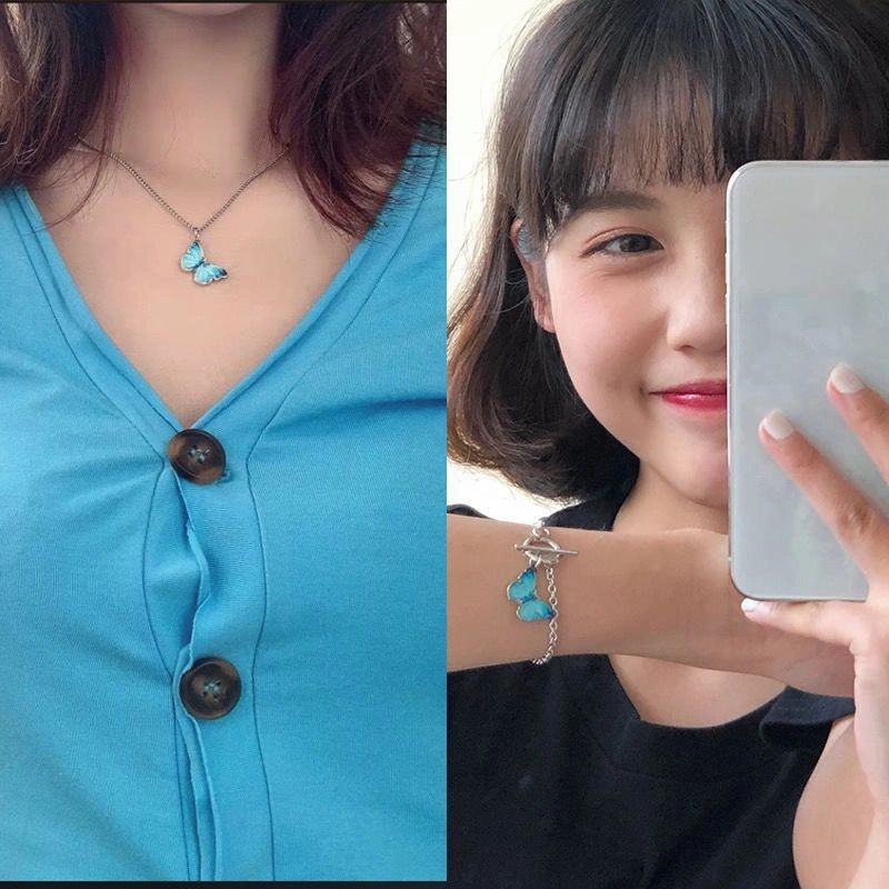 Set vòng cổ + vòng tay hình con bướm Butterfly HOT 2021