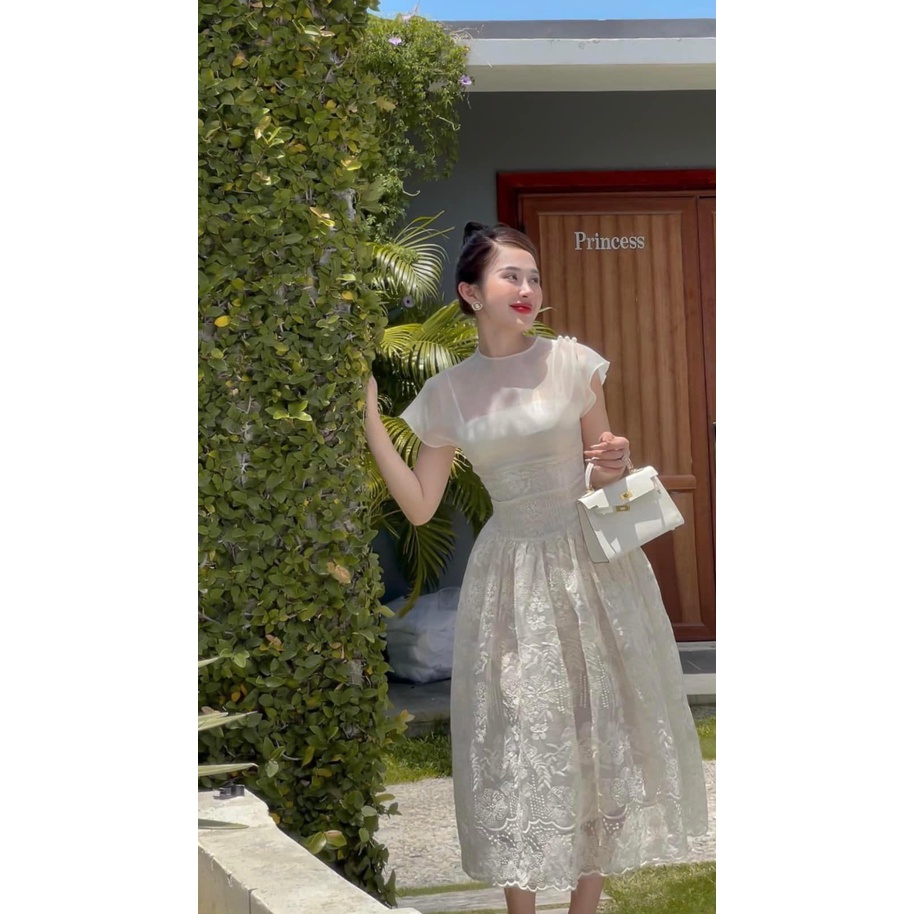 VÁY TAY RƠI ĐÍNH NGỌC CHÂN XOÈ-Kianvu