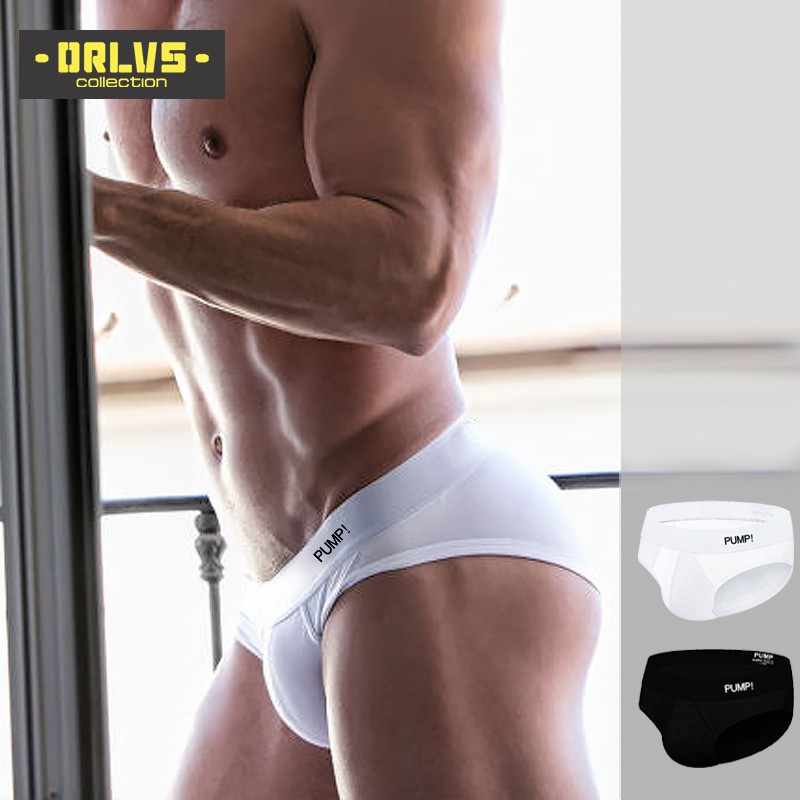 ORLVS Quần lót nam bằng vải cotton eo thấp PU002