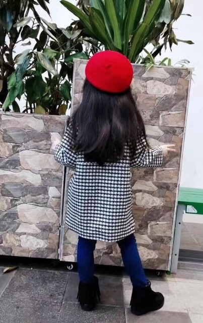 Áo Khoác Dạ Bé Gái 4-14 tuổi Thời Trang Thu Đông Quảng Châu