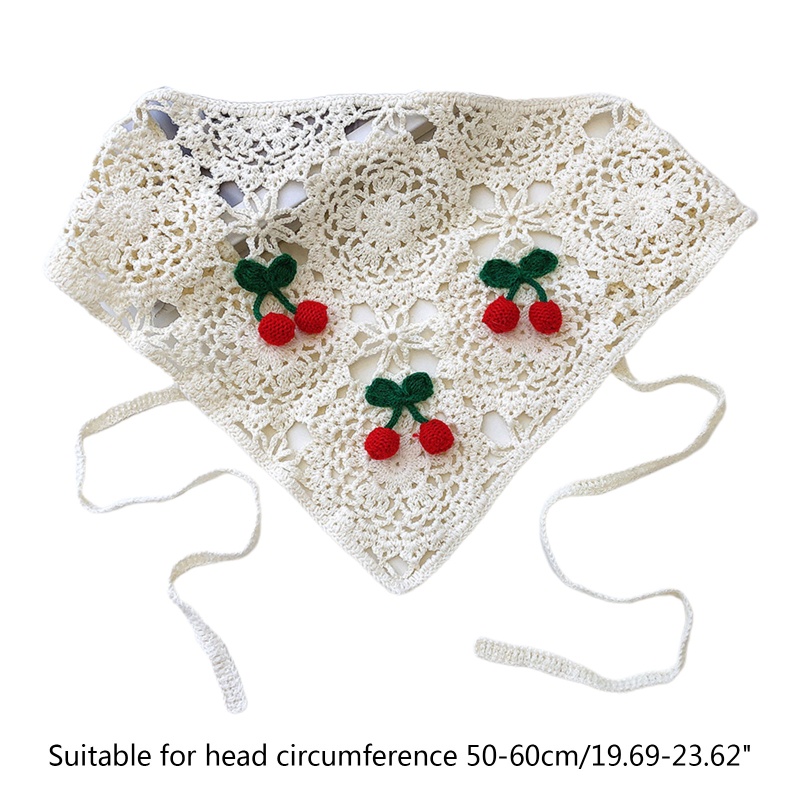 Khăn Turban Đan Móc Nhiều Màu Sắc Họa Tiết Dễ Thương Cho Nữ