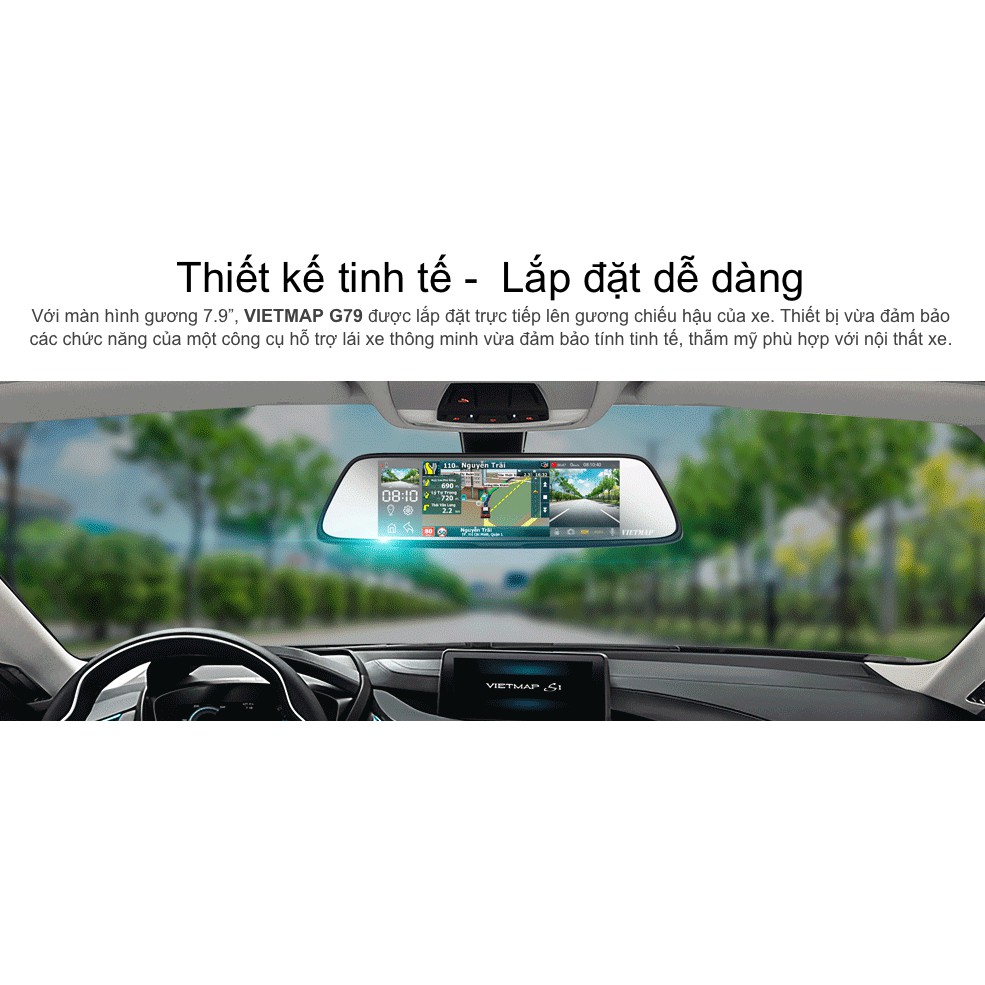 [MIỄN PHÍ LẮP ĐẶT] CAMERA HÀNH TRÌNH VIETMAP G79 + THẺ NHỚ 64GB