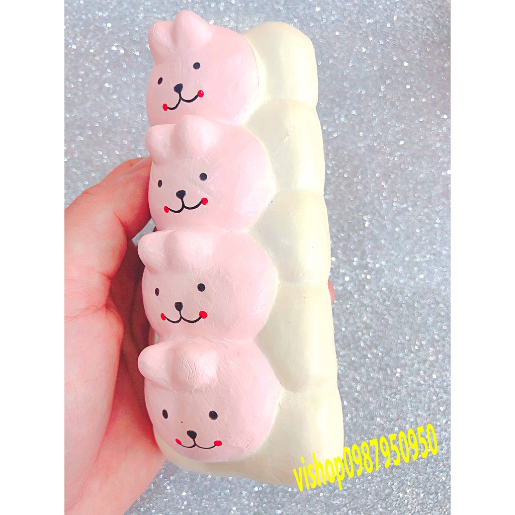 SQUISHY BÁNH SÂU 4 KHÚC KÈM BAO BÌ - HÀNG CỰC ĐẸP