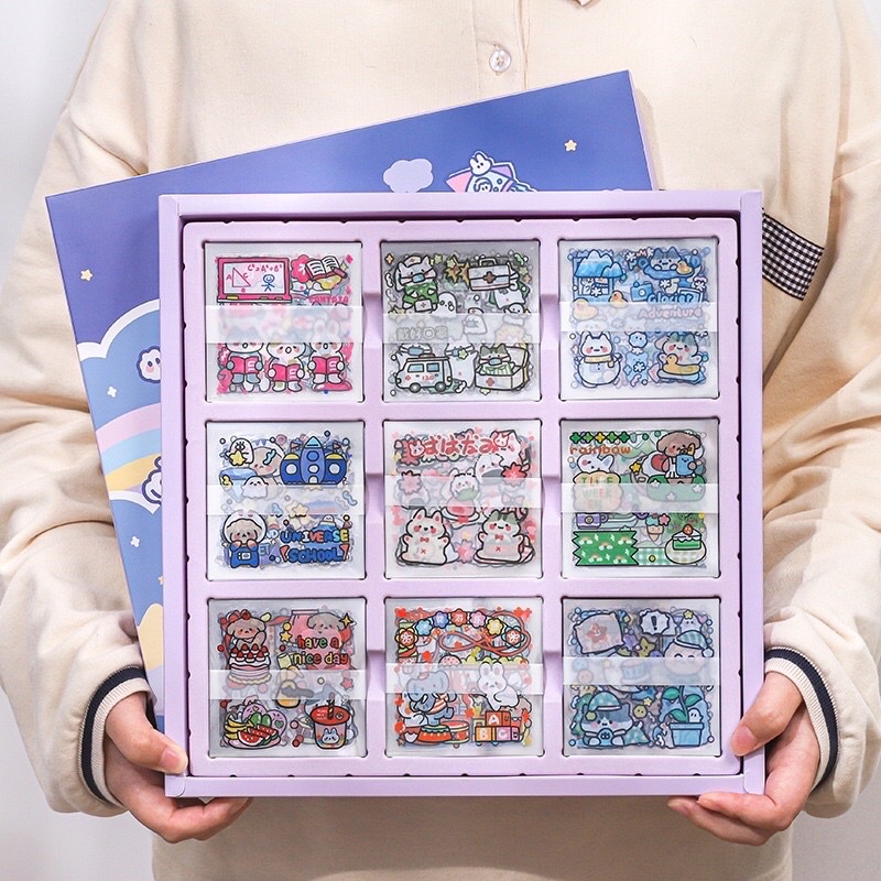 set hình dán siêu cute 10tấm