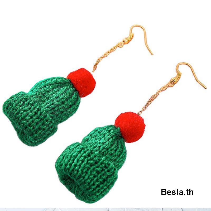 ✨✨Bông Tai Mặt Bóng Len Thu Đông Cá Tính Đa Năng