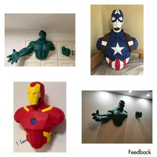 Mô Hình Giấy Nhân Vật Avenger 3D Tự Lắp Ghép Treo Tường