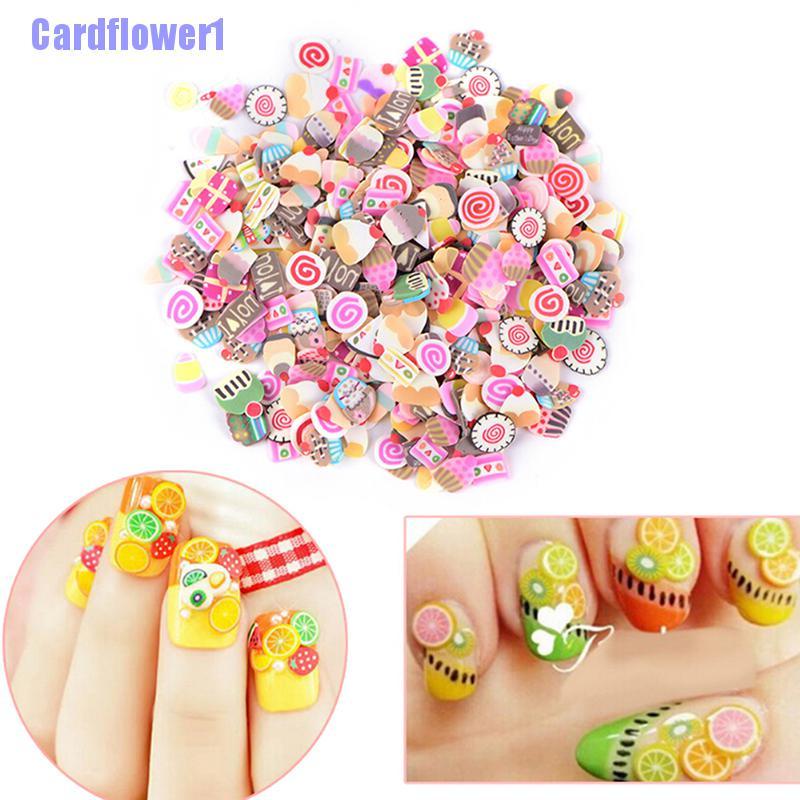 [Hàng mới về] Set 250 sticker đất sét polymer trang trí móng xinh xắn