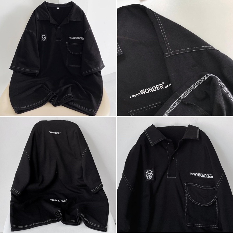 Áo phông - áo thun Polo oversize form rộng - Polo cộc tay WONDO❤️ [FREESHIP] | BigBuy360 - bigbuy360.vn