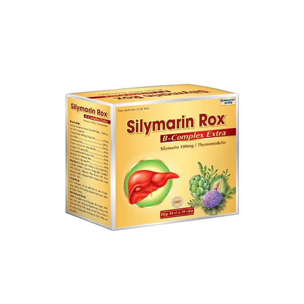 Viên Uống Giải Độc Gan, Hạ Men Gan, Làm Mát Gan SILYMARIN ROX Tăng Cường chức năng Gan - Hộp 100 Viên