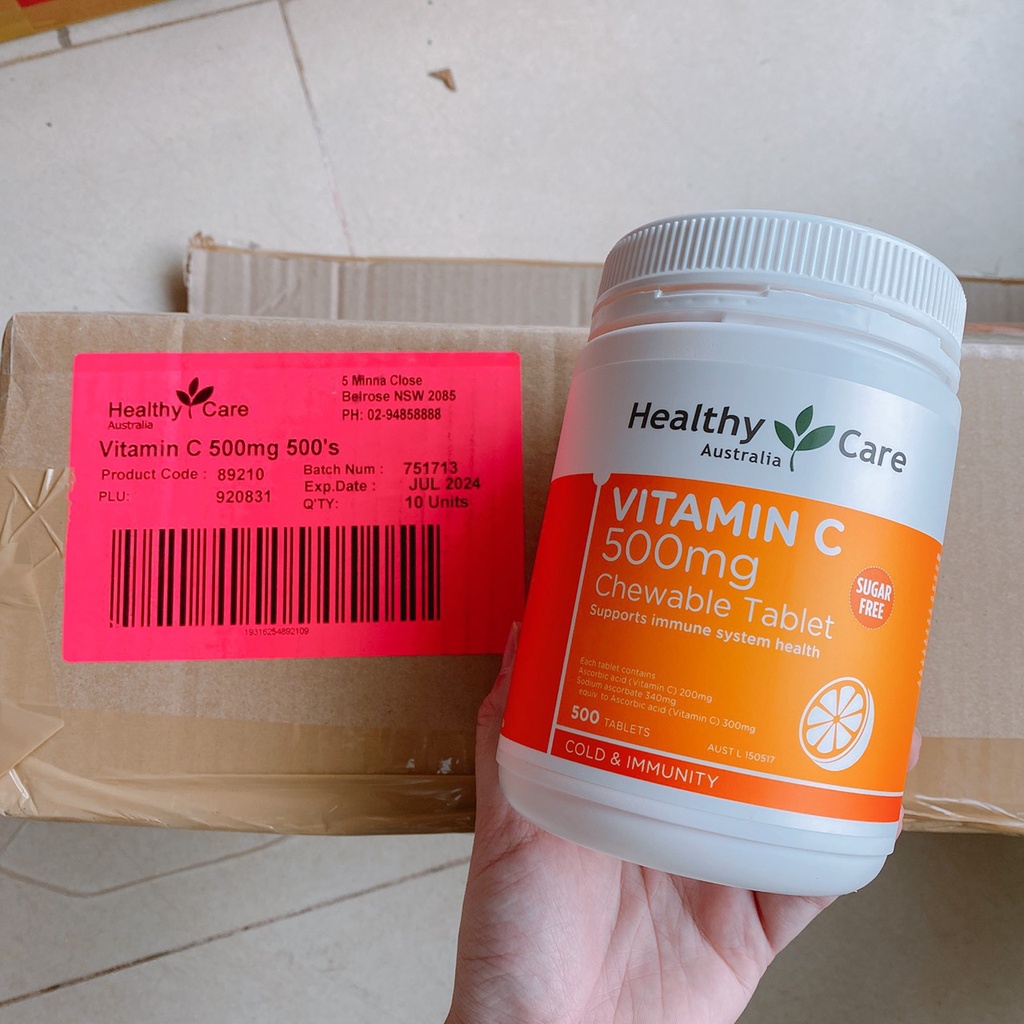 Viên Nhai Vitamin C Healthy Care Úc