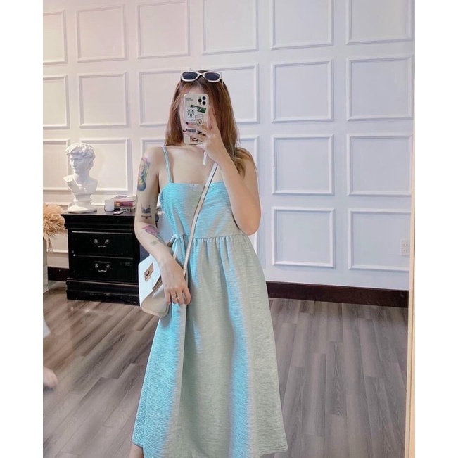 Đầm babydoll dây dáng dài