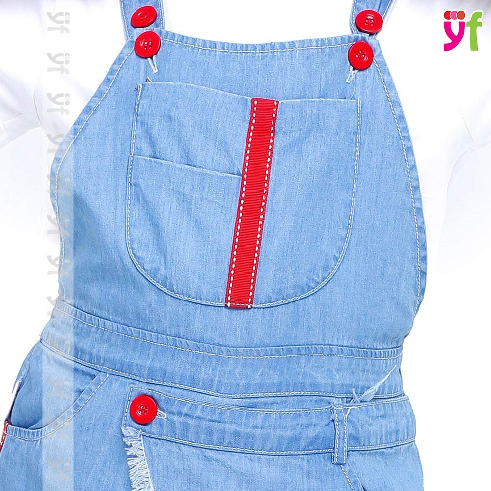 Đầm yếm cho bé YF jean cotton 100% mềm, phong cách cá tính 9DX536